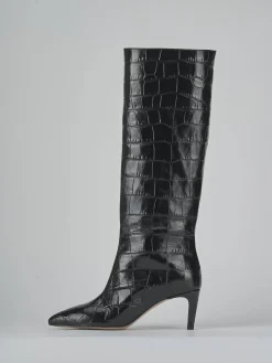 Stivali tacco 7cm cocco nero