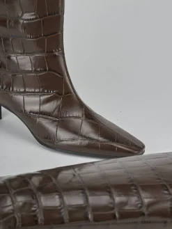 Stivali tacco 5cm cocco testa