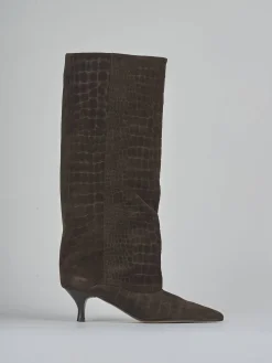 Stivali tacco 5cm cocco testa