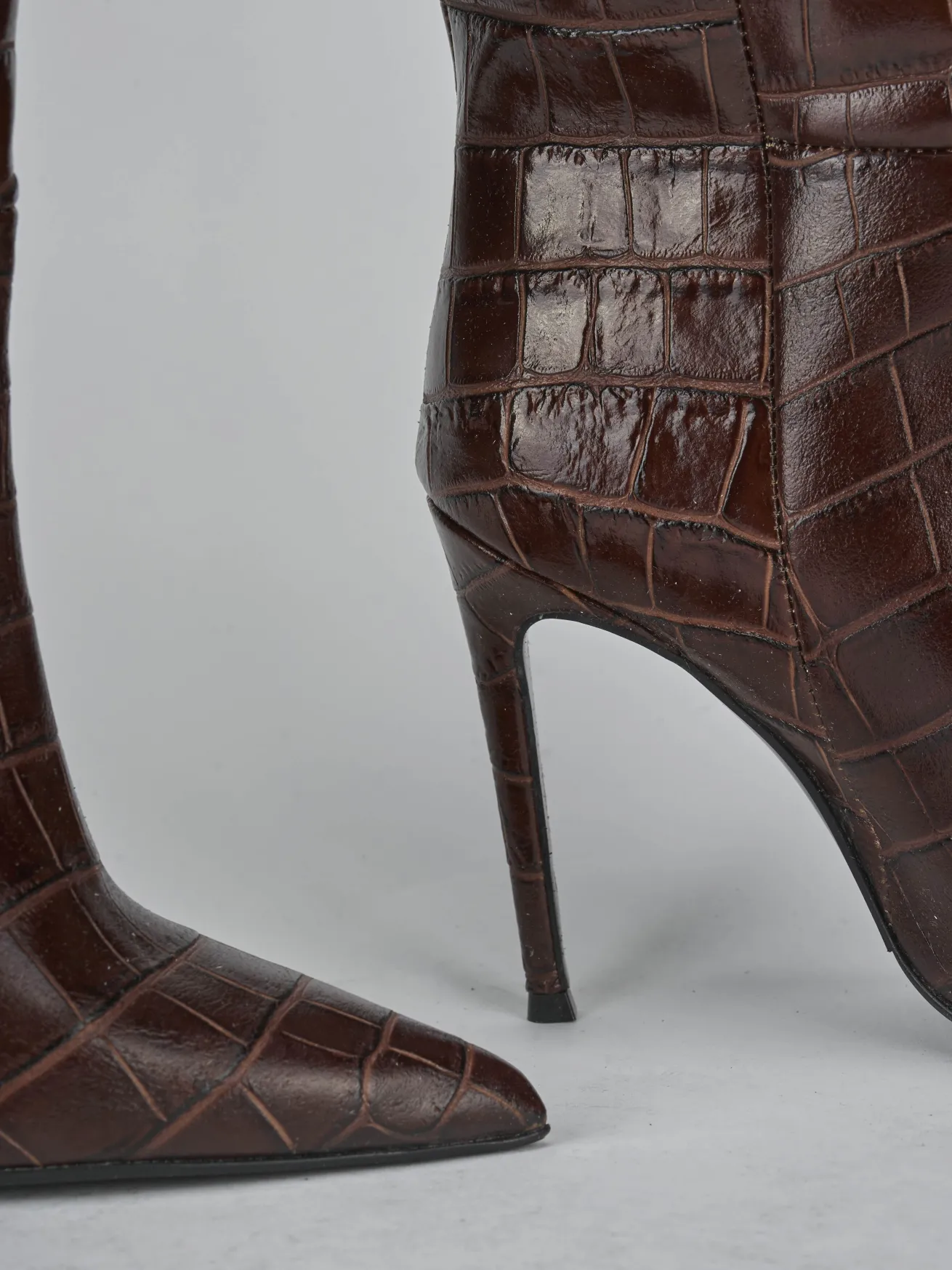 Stivali tacco 10cm cocco testa