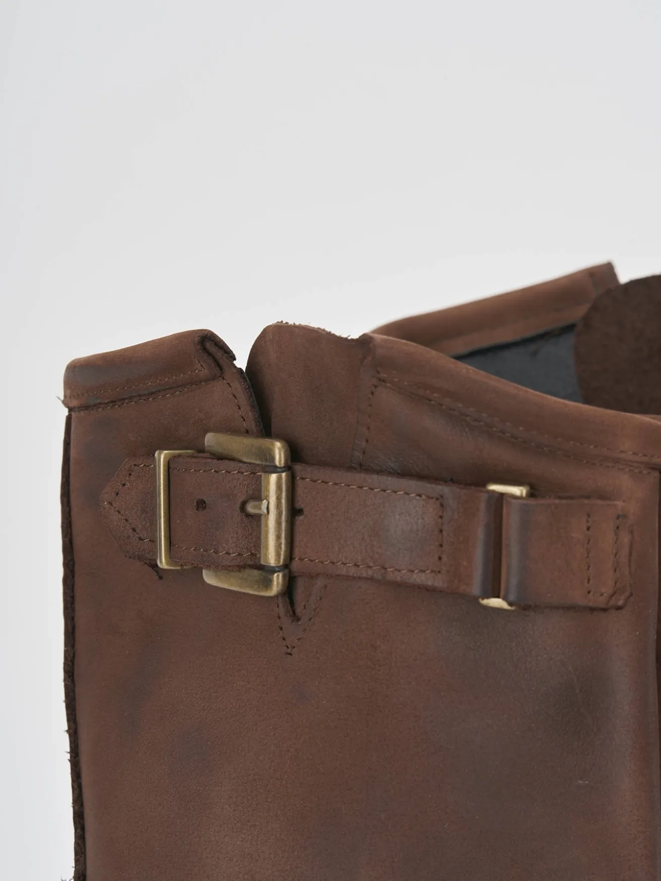 Stivali tacco 3cm nabuk marrone