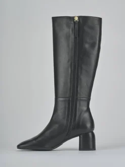 Stivali tacco 6cm pelle nero