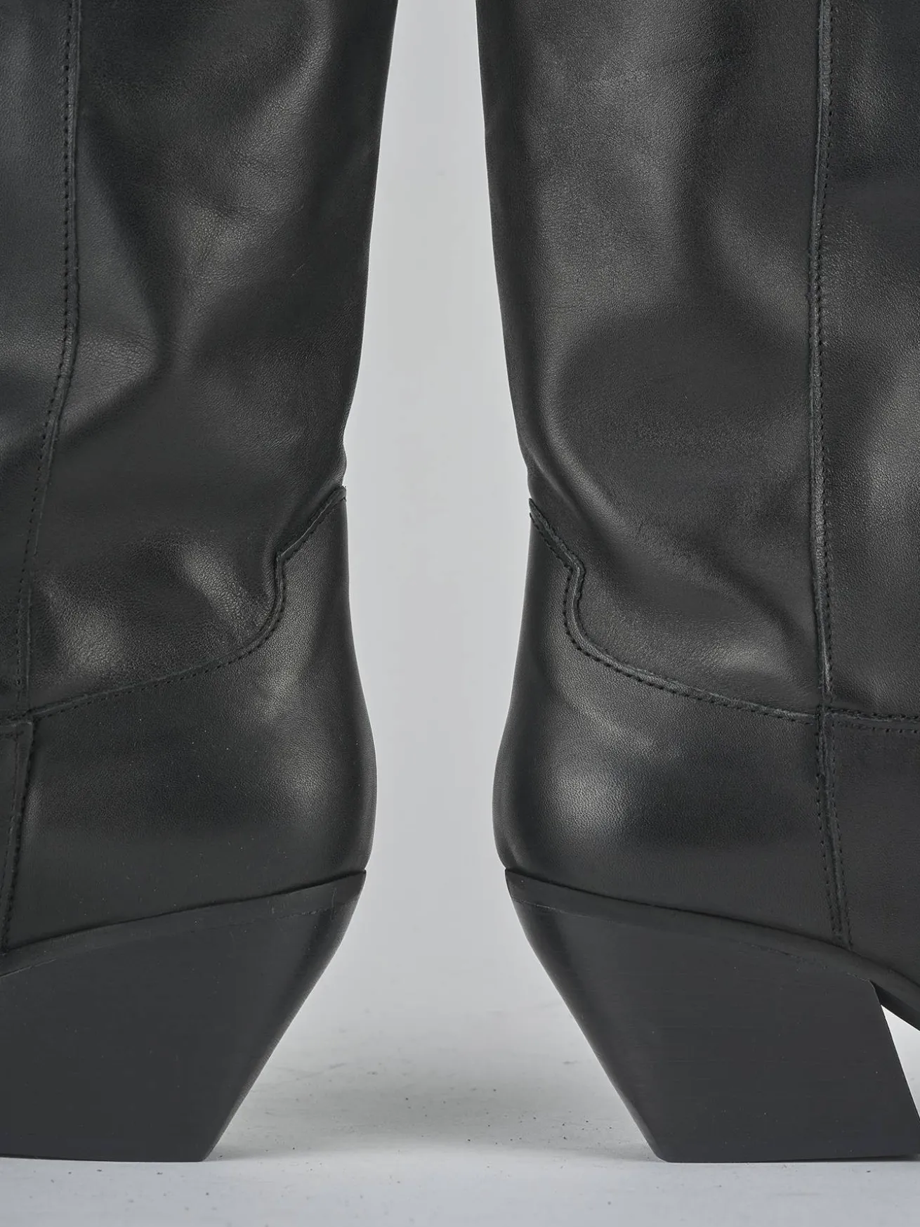 Stivali tacco 8cm pelle nero