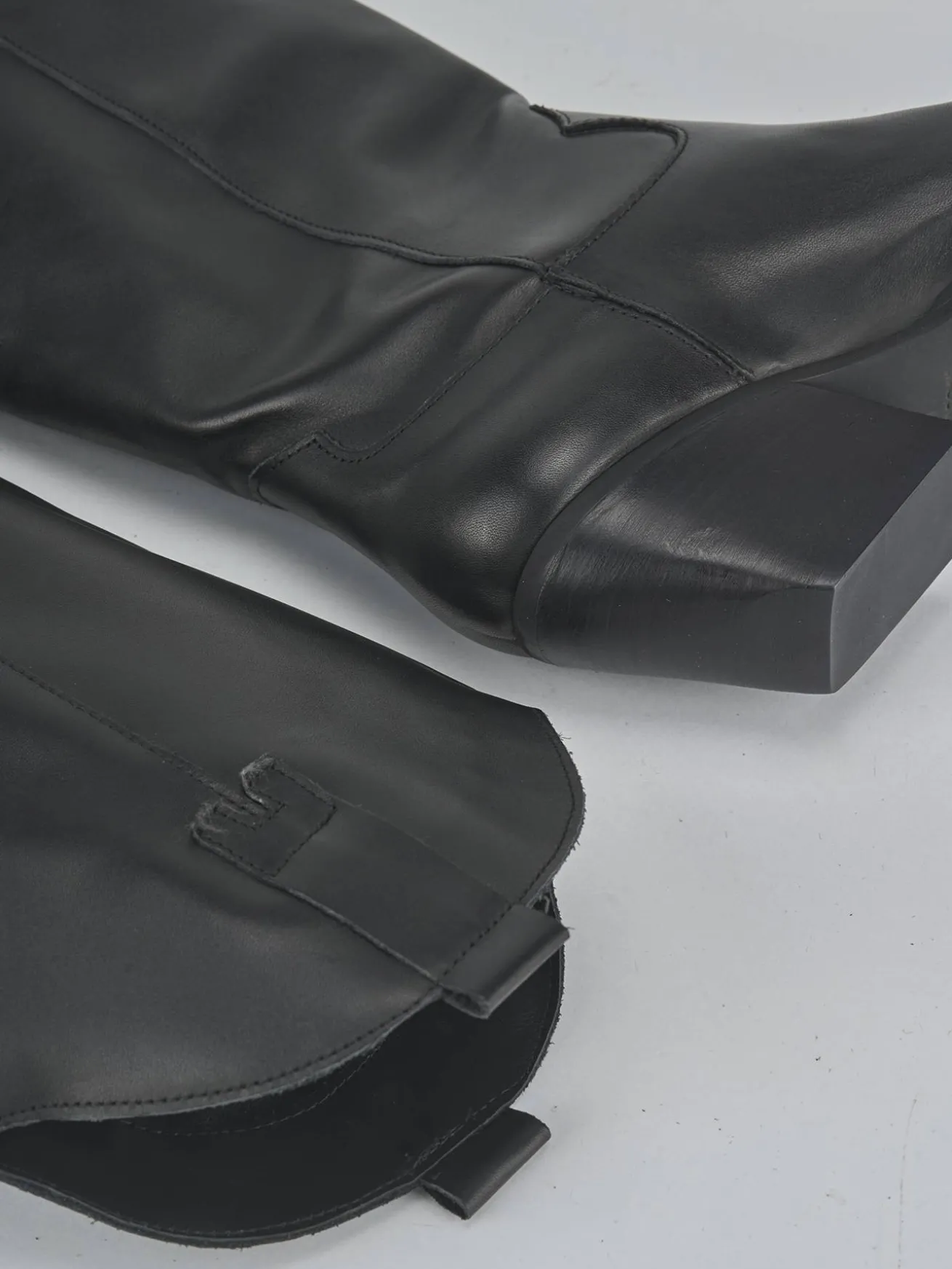 Stivali tacco 8cm pelle nero