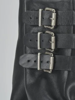 Stivali tacco 3cm pelle nero