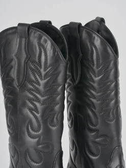 Stivali tacco 6cm pelle nero