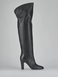 Stivali tacco 9cm pelle nero