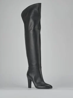 Stivali tacco 9cm pelle nero