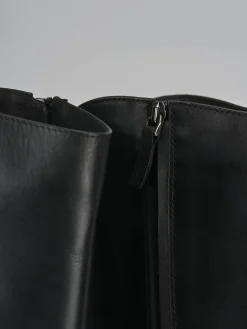 Stivali tacco 4cm pelle nero