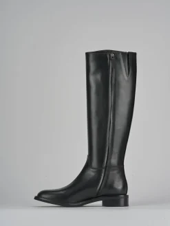 Stivali tacco 3cm pelle nero