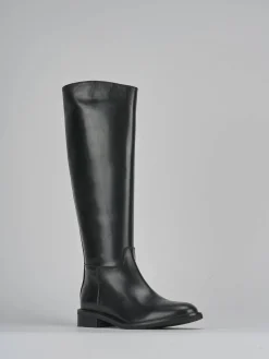 Stivali tacco 3cm pelle nero