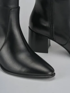 Stivali tacco 6cm pelle nero