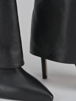 Stivali tacco 11cm pelle nero