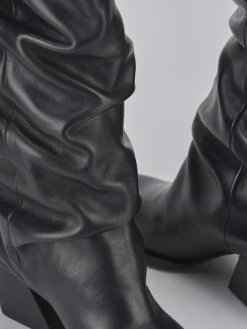 Stivali tacco 6cm pelle nero