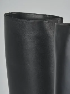 Stivali tacco 8cm pelle nero