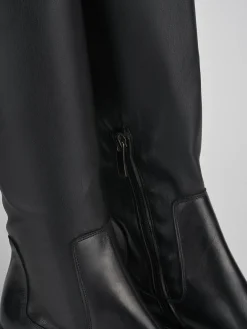 Stivali tacco 6cm pelle nero