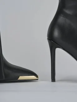 Stivali tacco 9cm pelle nero