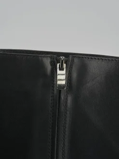 Stivali tacco 2cm pelle nero