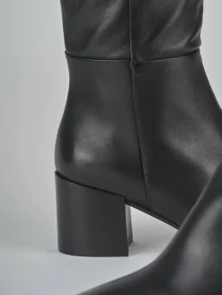 Stivali tacco 6cm pelle nero