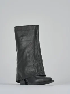 Stivali tacco 7cm pelle nero