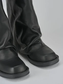 Stivali tacco 3cm pelle nero