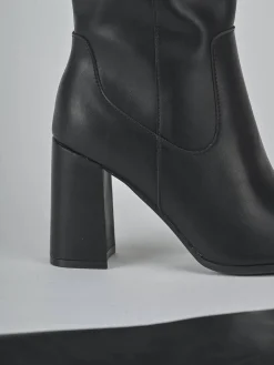 Stivali tacco 9cm pelle nero