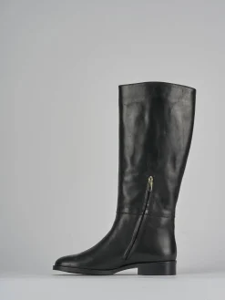 Stivali tacco 2cm pelle nero