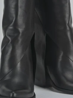 Stivali tacco 8cm pelle nero