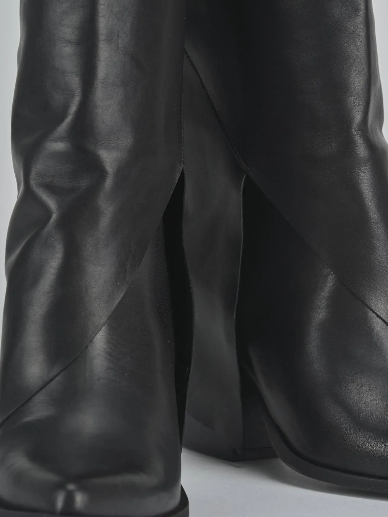 Stivali tacco 8cm pelle nero