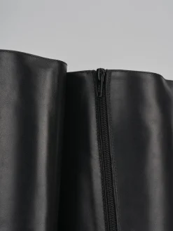 Stivali tacco 2cm pelle nero