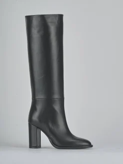 Stivali tacco 9cm pelle nero