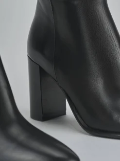 Stivali tacco 9cm pelle nero