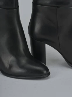 Stivali tacco 8cm pelle nero