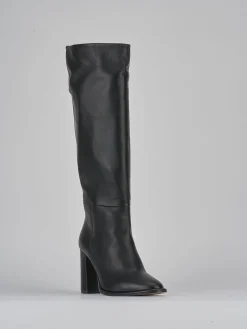 Stivali tacco 9cm pelle nero