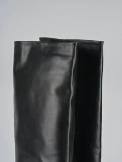 Stivali tacco 3cm pelle nero