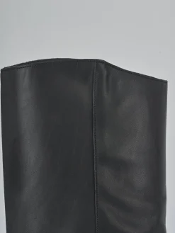 Stivali tacco 4cm pelle nero