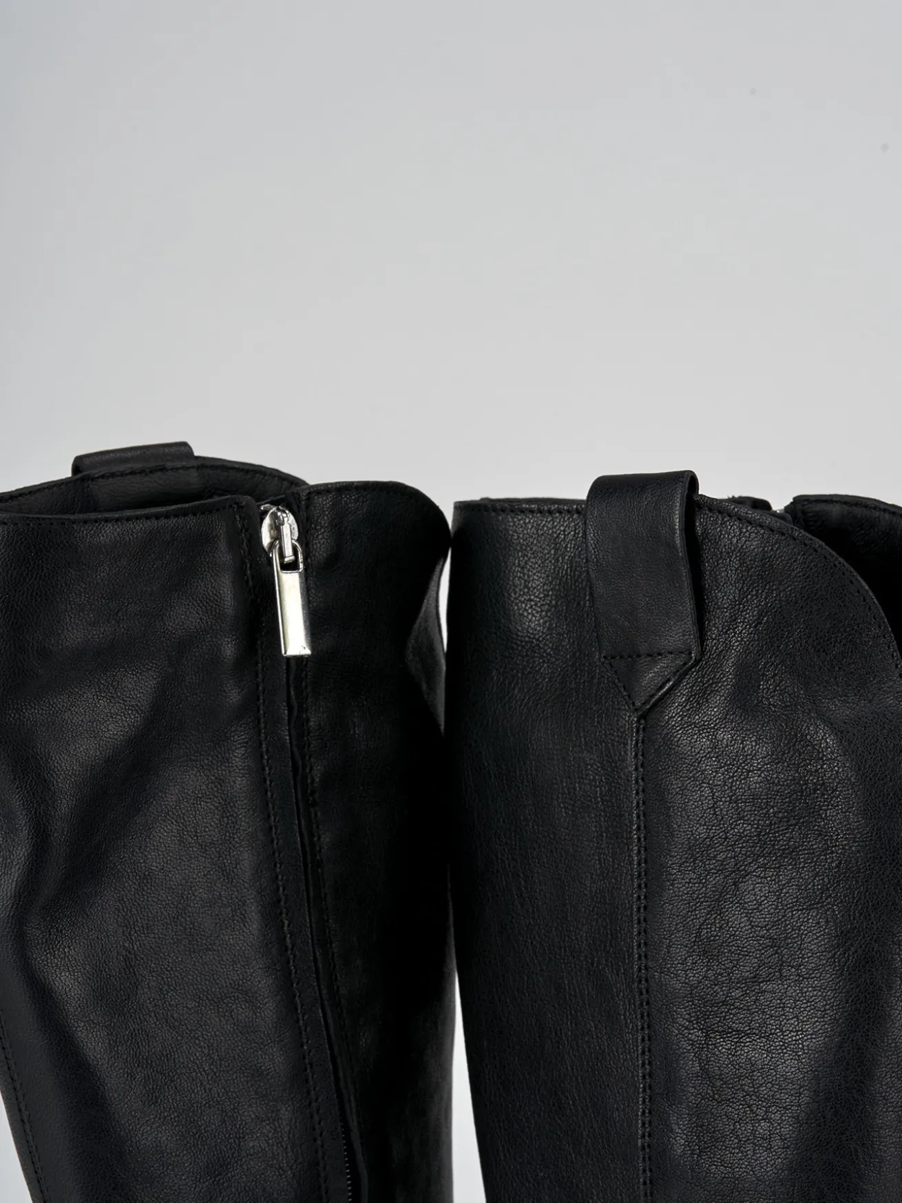 Stivali tacco 7cm pelle nero