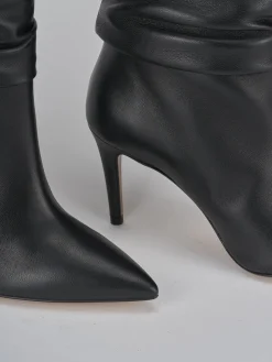 Stivali tacco 9cm pelle nero