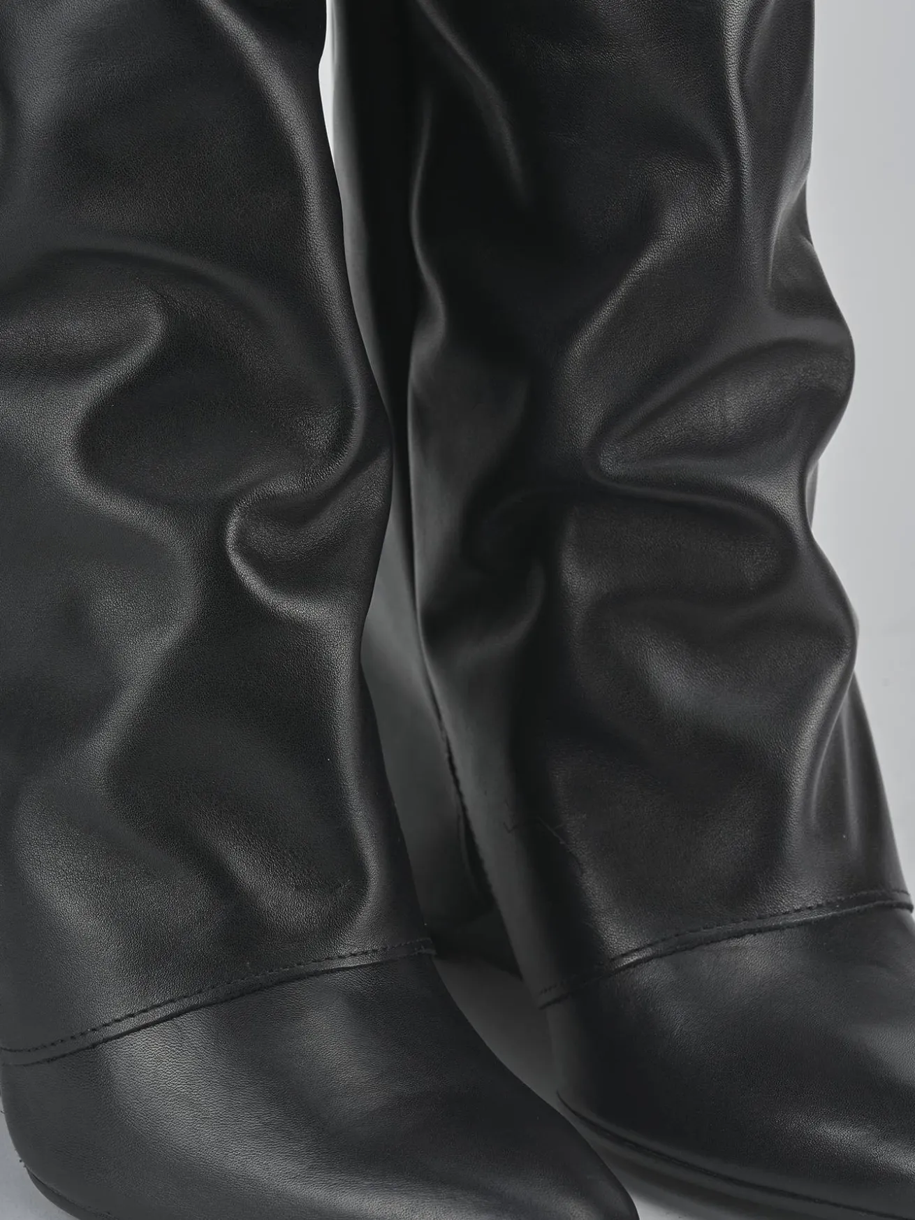 Stivali tacco 9cm pelle nero