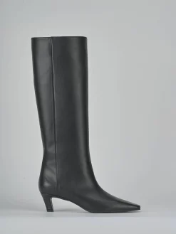 Stivali tacco 5cm pelle nero