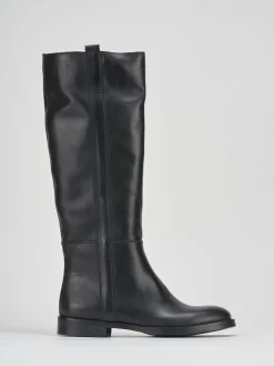 Stivali tacco 2cm pelle nero