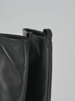 Stivali tacco 3cm pelle nero