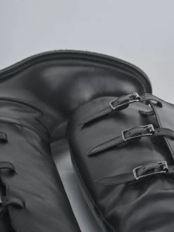 Stivali tacco 3cm pelle nero