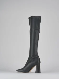 Stivali tacco 9cm pelle nero