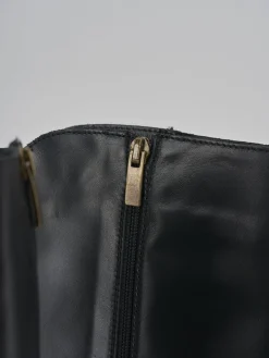 Stivali tacco 8cm pelle nero