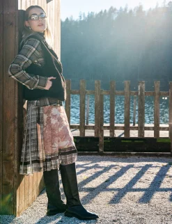 Stivali tacco 2cm pelle nero