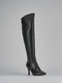 Stivali tacco 5cm pelle nero