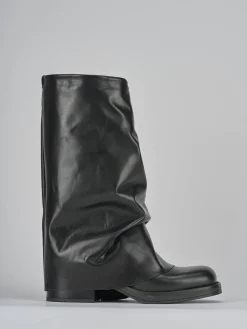 Stivali tacco 3cm pelle nero