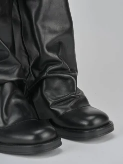 Stivali tacco 3cm pelle nero