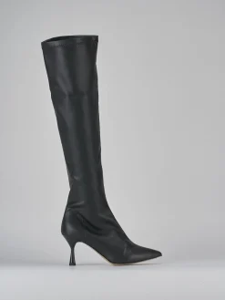Stivali tacco 7cm pelle nero